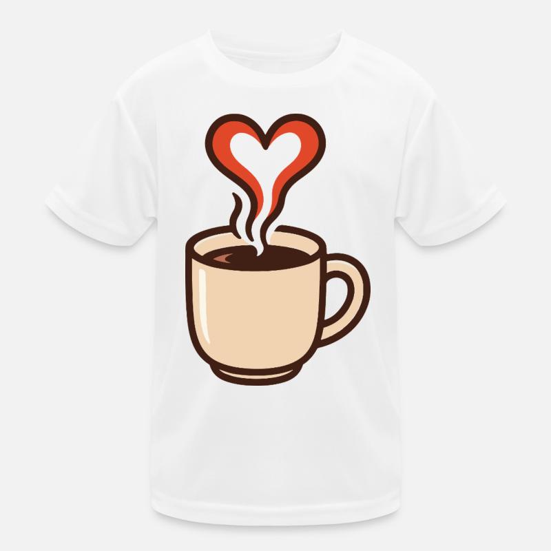 Heartwarming coffee enjoyment Kids Functional T-Shirt