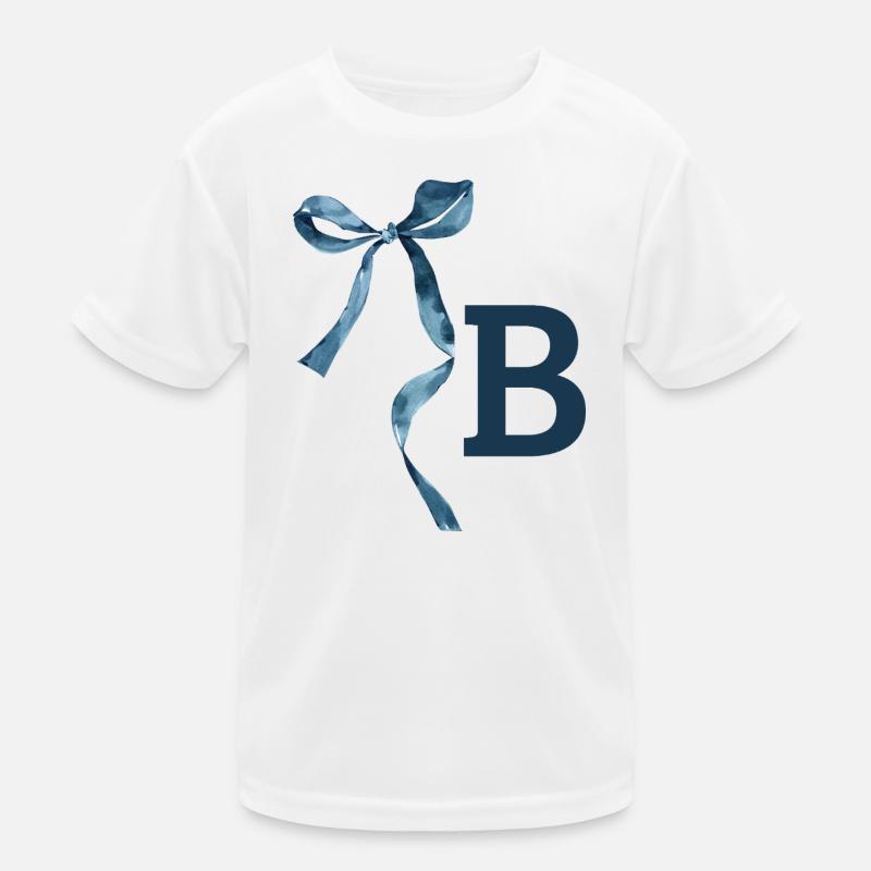 Monogramm b Geschenkidee Kinder Funktions-T-Shirt