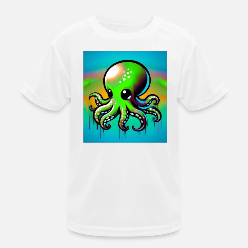 Krake Kinder Funktions-T-Shirt