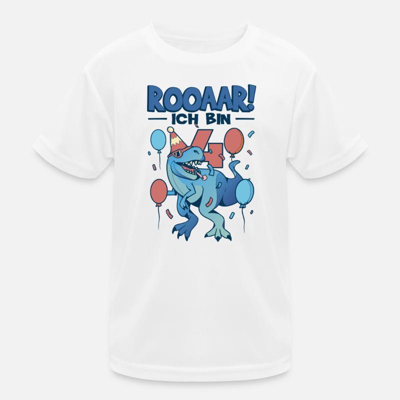4. Geburtstag Geschenk 4 Jahre Kindergeburtstag Kinder Funktions-T-Shirt