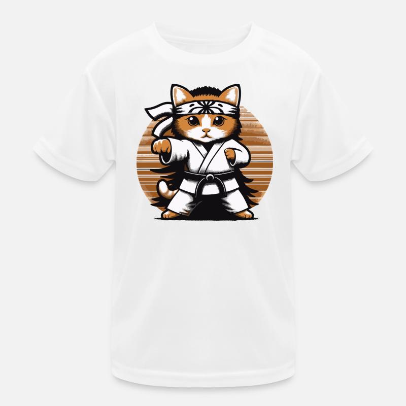 Conception du Dojo de Karaté Chat Kawaii T-shirt sport Enfant