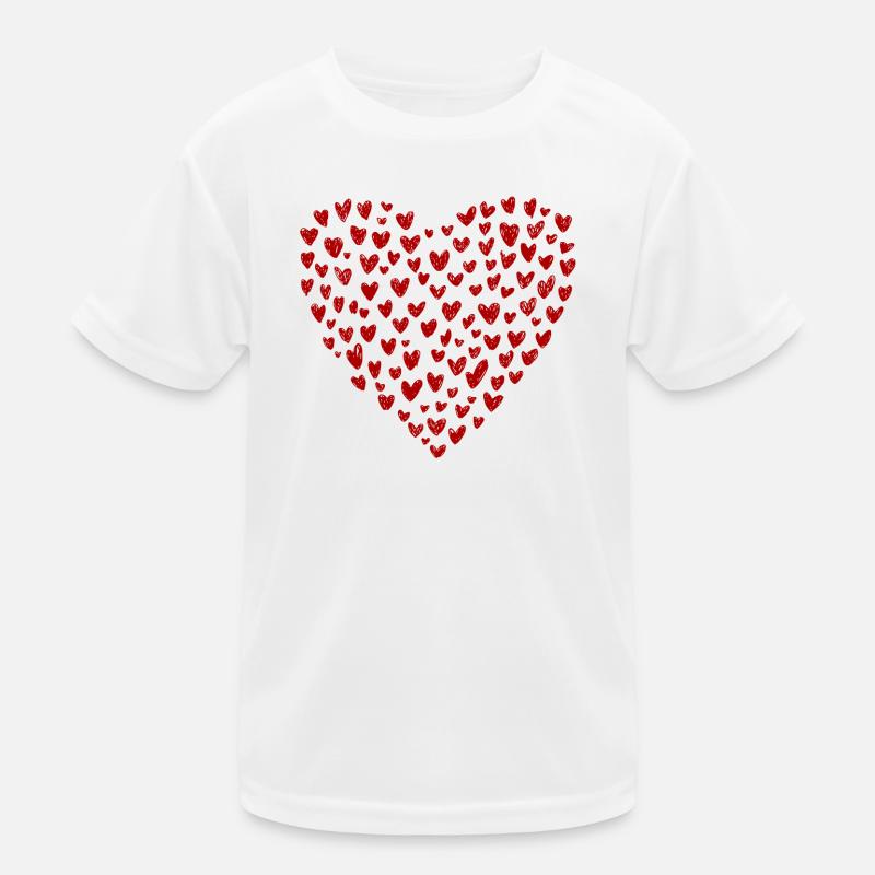 Herzkollektion: Liebe in Rot Kinder Funktions-T-Shirt