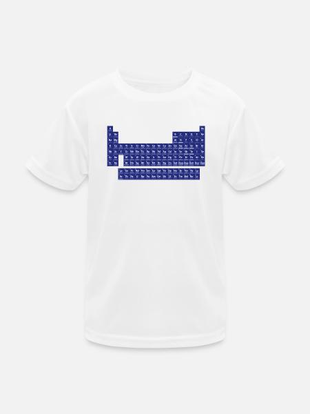 Das Periodensystem der Elemente - Kinder Funktions-T-Shirt - Weiß - Vorne