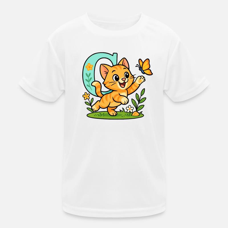c comme... chat ! Design alphabet mignon T-shirt sport Enfant