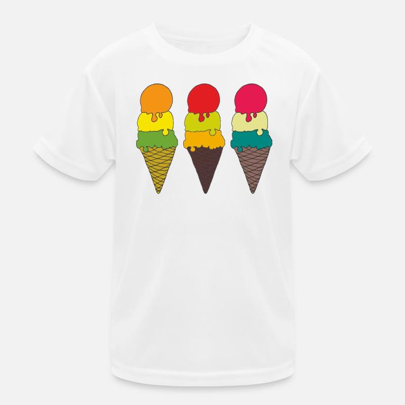 Illustration de cornet de glace coloré T-shirt sport Enfant