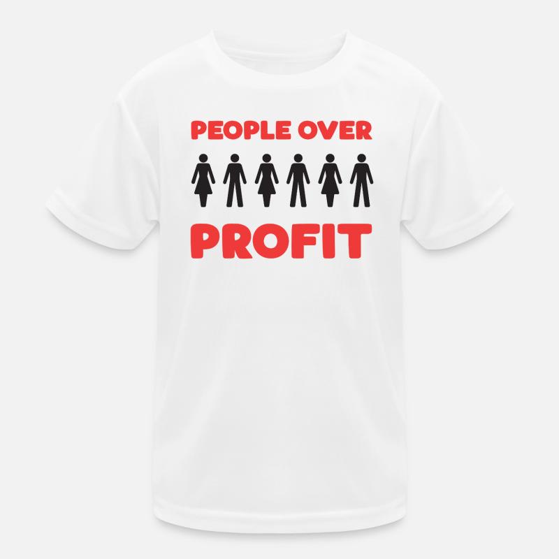 Menschen vor Profit Kinder Funktions-T-Shirt