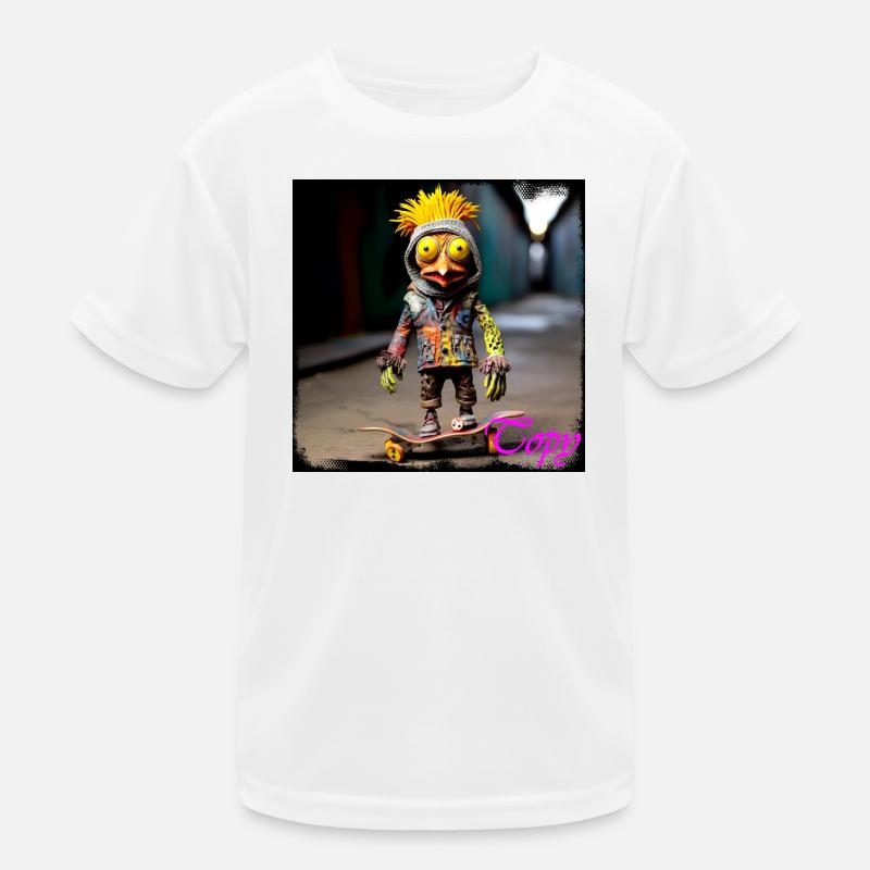 Künstlerischer Straßenkunst-Punk Charakter Comic  Kinder Funktions-T-Shirt