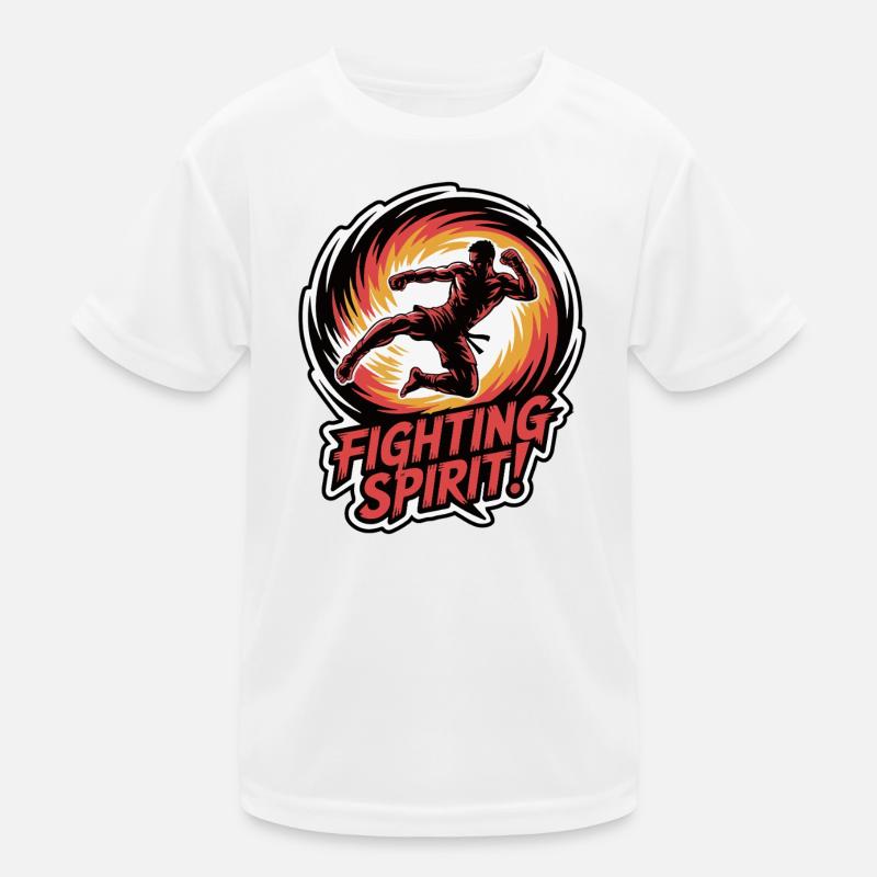 Dynamic Martial Arts Combat Illustration Kids Functional T-Shirt