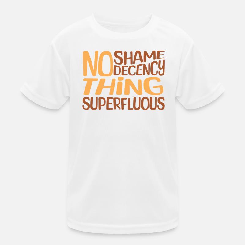 Pas de honte Conception de vêtements superflus T-shirt sport Enfant