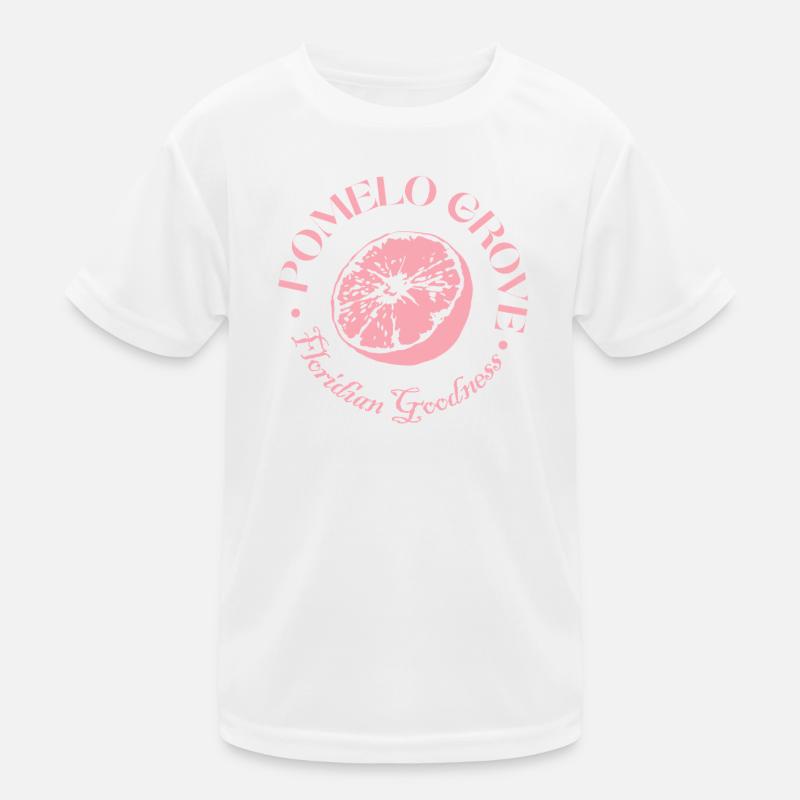 Pink Citrus Fruit Embrace Design Kids Functional T-Shirt