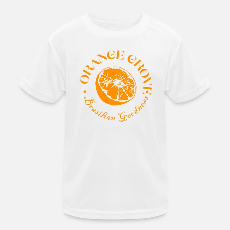 Orange Grove Citrus Emblem Kids Functional T-Shirt