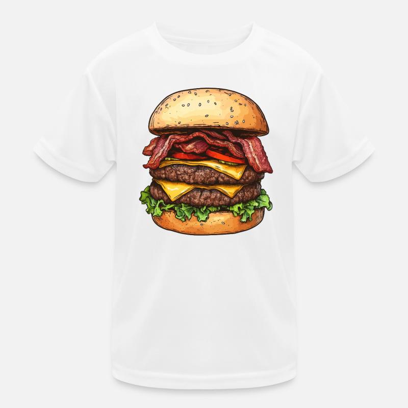 Double Bacon Cheeseburger :) Kids Functional T-Shirt