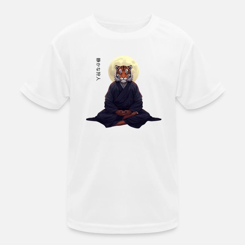 Tiger Monk – Sumi-e Zen Kunst Strength Within Kinder Funktions-T-Shirt