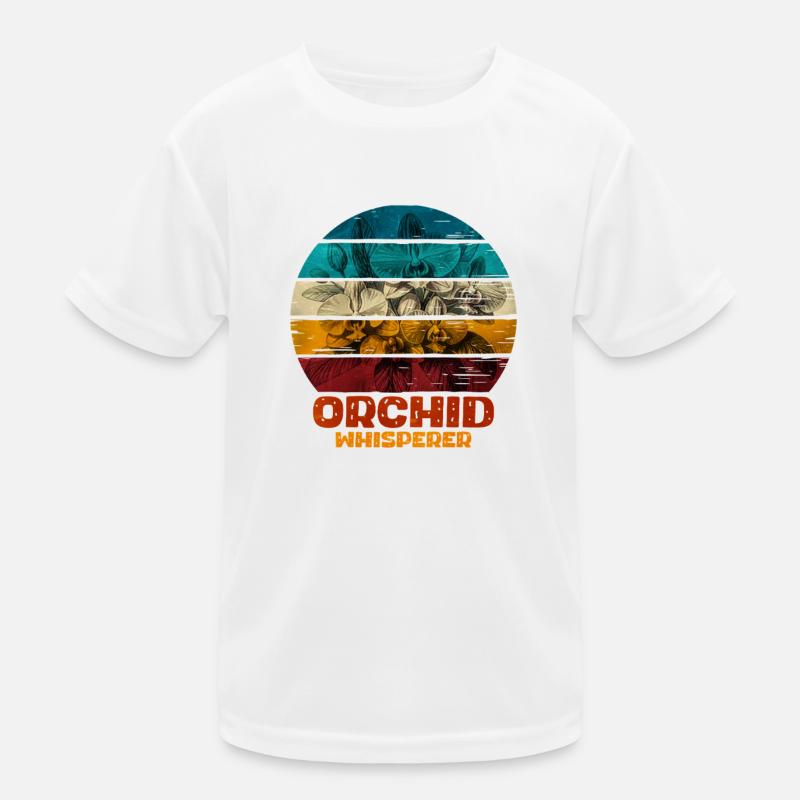 Orchidee Flüsterer Design Kinder Funktions-T-Shirt