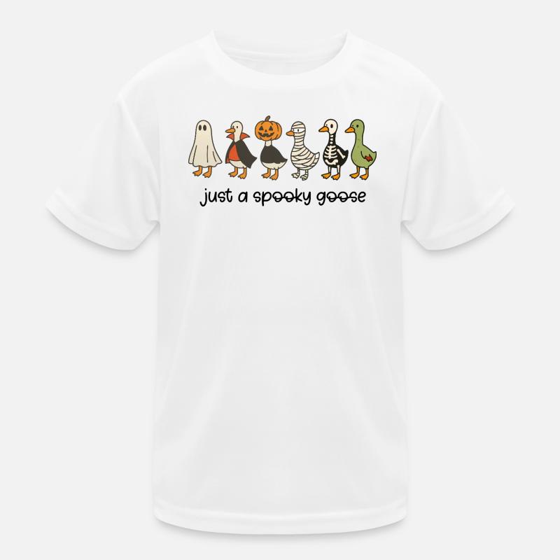 Creative Halloween illustration with enigmatic ducks Kids Functional T-Shirt
