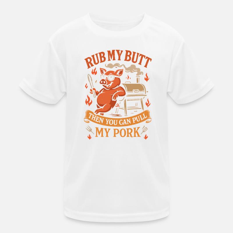 Frotte-moi le cul, et tu pourras baiser mon cochon. T-shirt sport Enfant