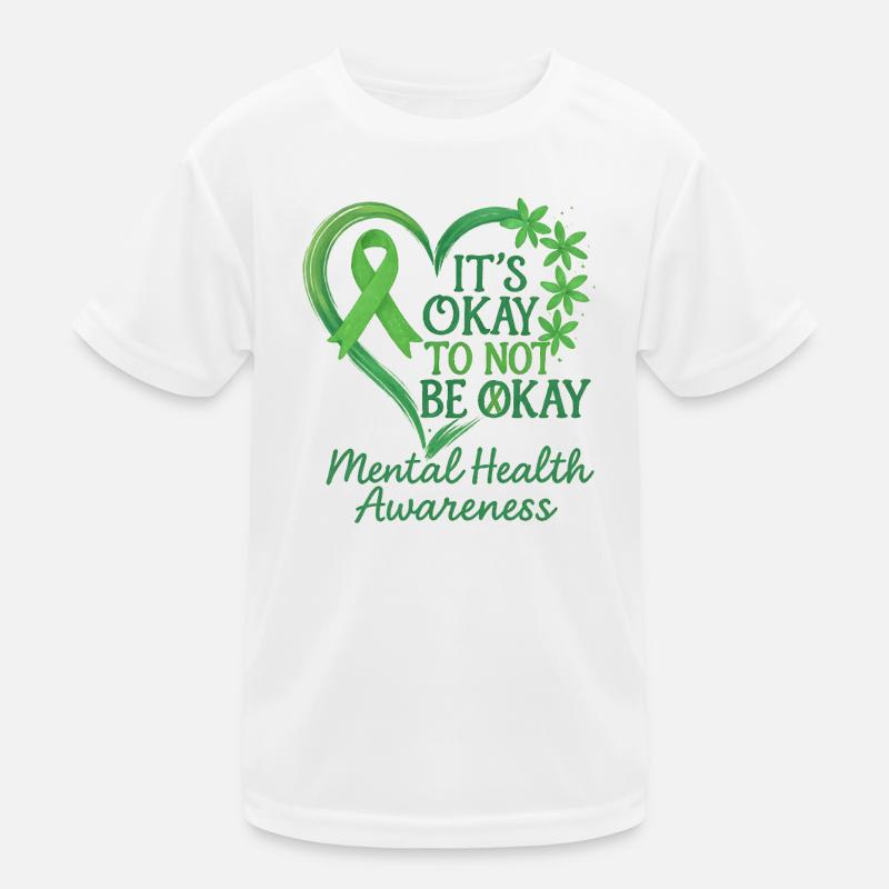 Conception du ruban vert pour la sensibilisation à la santé mentale T-shirt sport Enfant