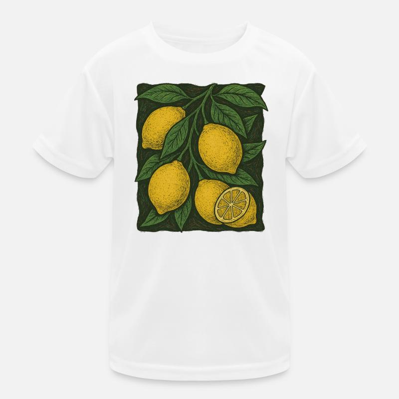 Illustration botanique de citron T-shirt sport Enfant