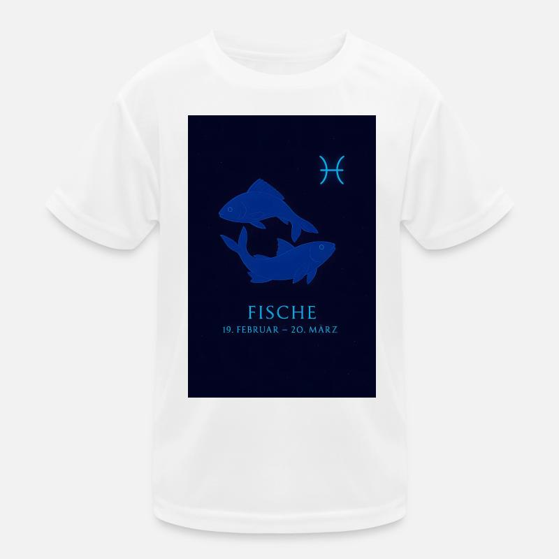 Fische Sternzeichen Design Kinder Funktions-T-Shirt
