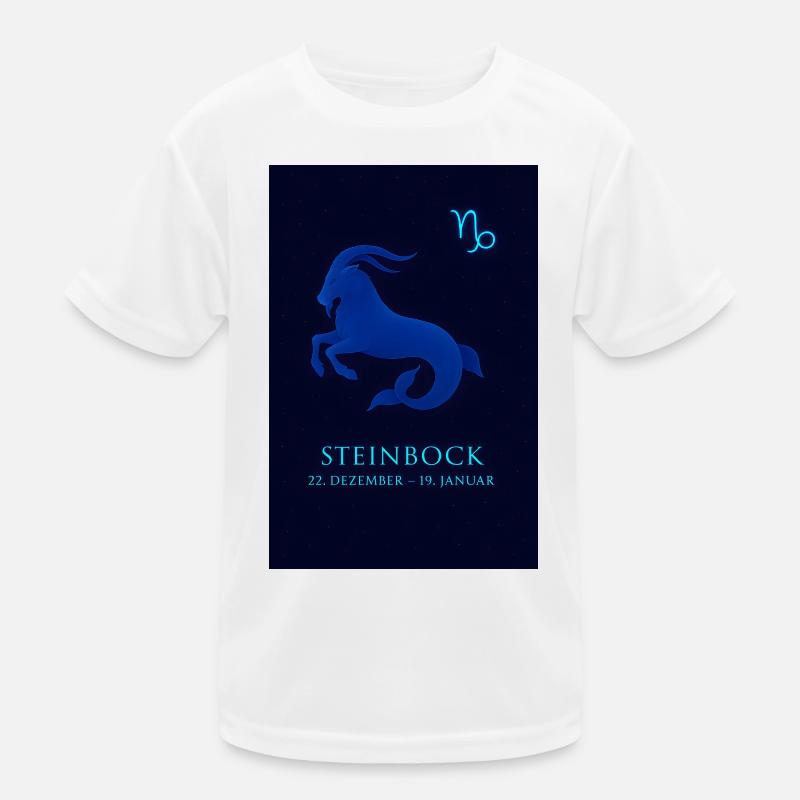 Steinbock Sternzeichen 22.12. – 19.01. Design Kinder Funktions-T-Shirt