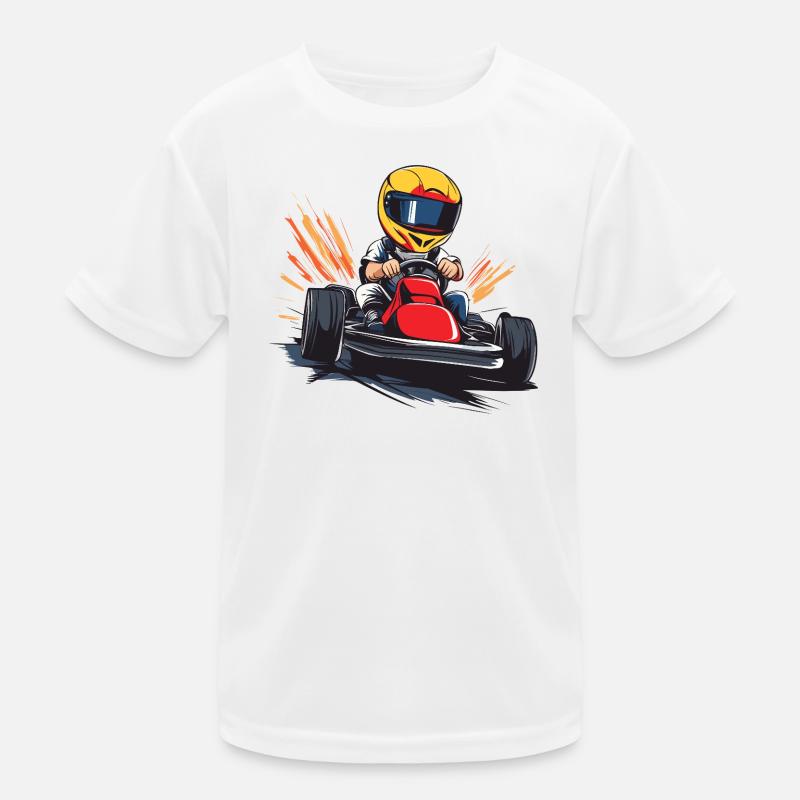 Dessin animé de pilote de course T-shirt sport Enfant