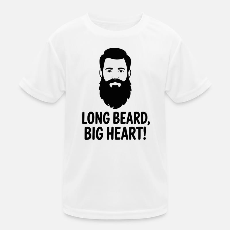 Langer Bart, Großes Herz, Abbildung Kinder Funktions-T-Shirt