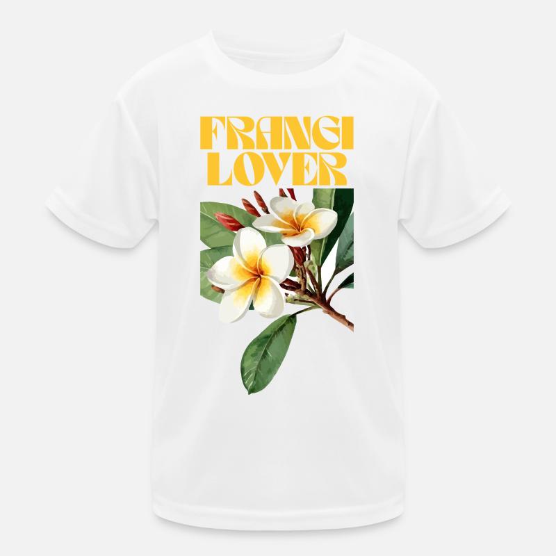 Frangipani Blume Botanisches Design Kinder Funktions-T-Shirt