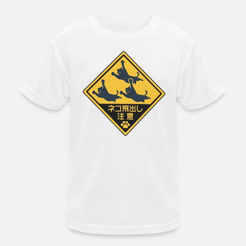 Humorous Flying Cat Panel Kids Functional T-Shirt