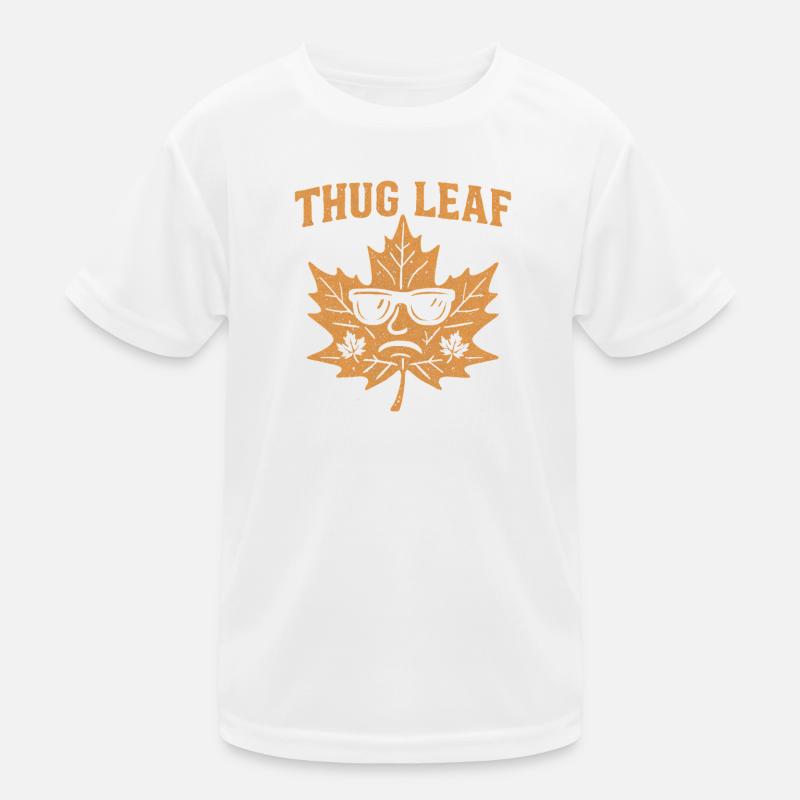 Thug Leaf Happy Fall Ernte Herbst Liebhaber Wortsp Kinder Funktions-T-Shirt