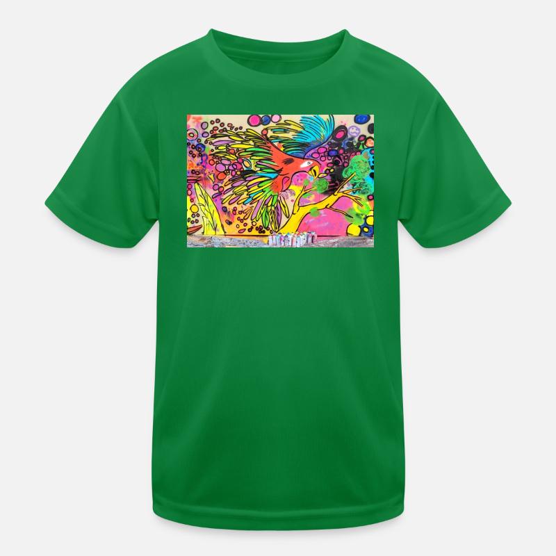 Bunter Papagei Kinder Funktions-T-Shirt