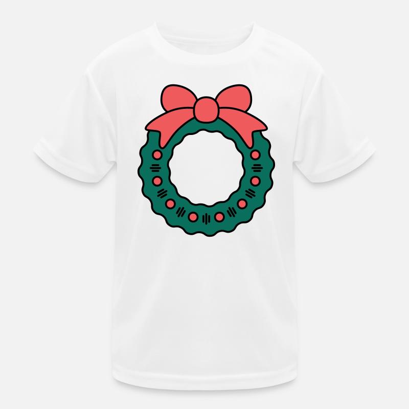 Wreath for Christmas Kids Functional T-Shirt