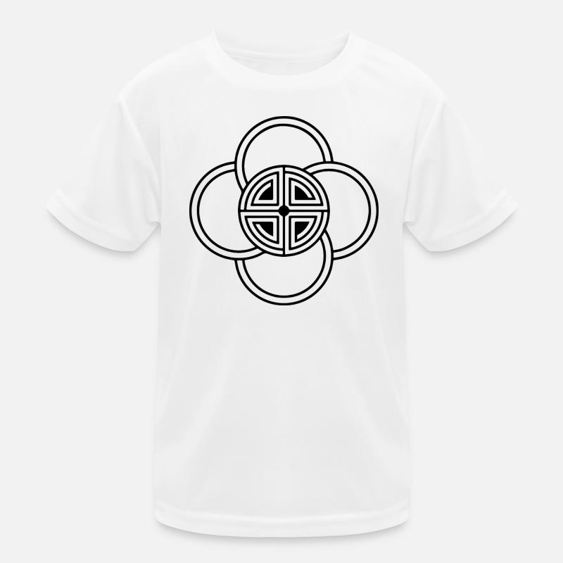 Sacred Harmony Knot Design Kids Functional T-Shirt