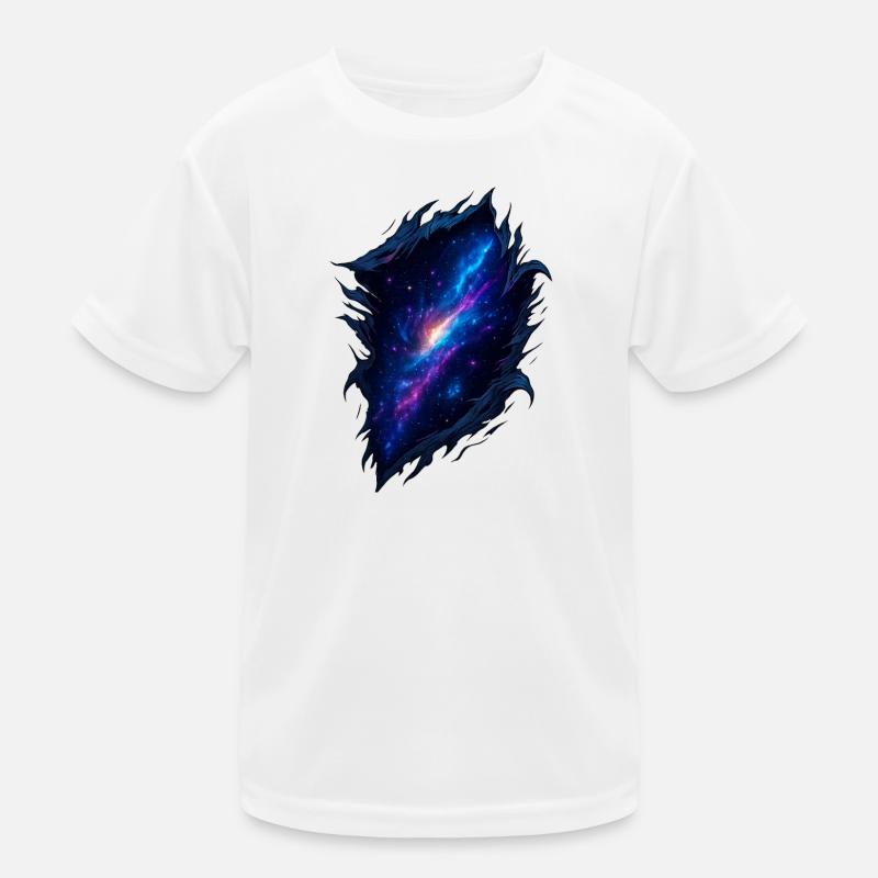 Effet de déchirure de rafale de galaxie cosmique T-shirt sport Enfant