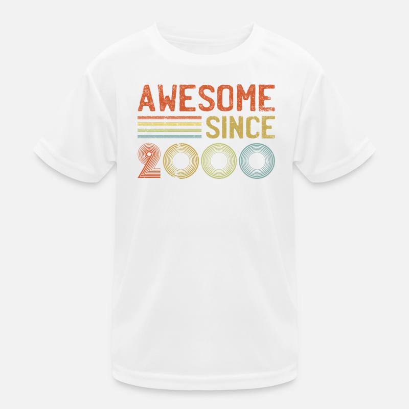 Rétro des années 2000 Vibrant Célébration Design T-shirt sport Enfant