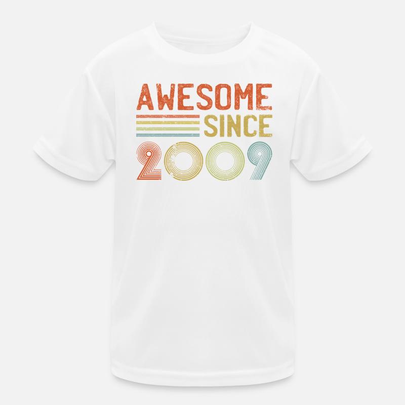 Retro 2009 Feier Typografie Kinder Funktions-T-Shirt