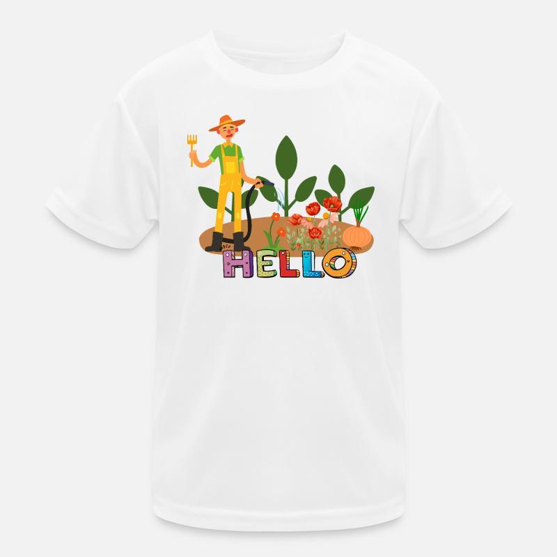 Hallo Gärtner – Gärtner und Blumen. Kinder Funktions-T-Shirt