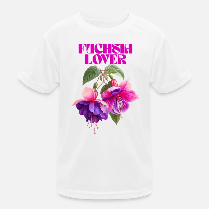 Fuchsia Lover Botanische Illustration Kinder Funktions-T-Shirt