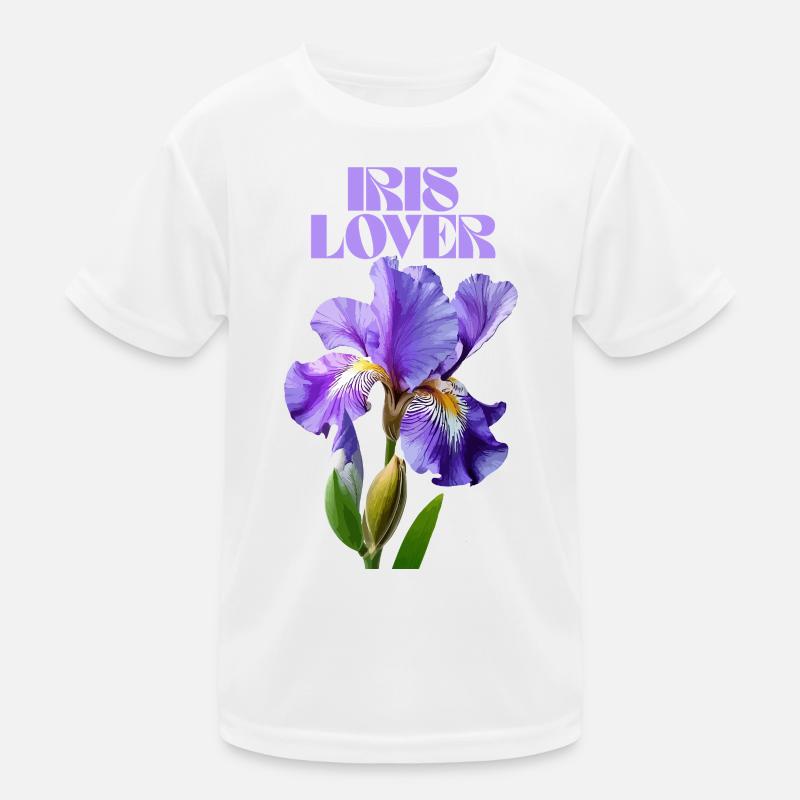 Lila Irisblume Botanisches Design Kinder Funktions-T-Shirt