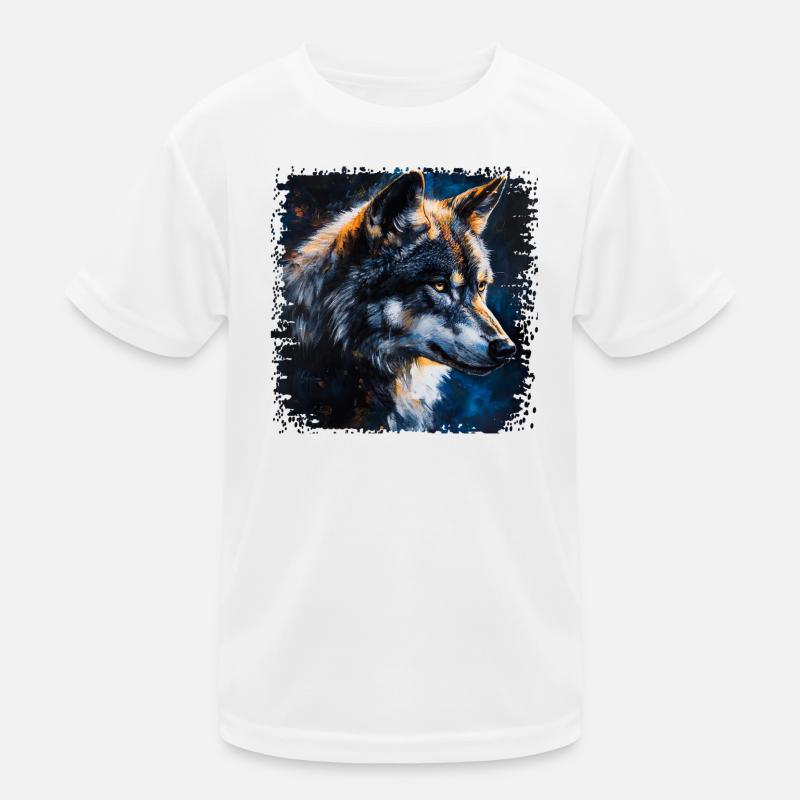 Lupus Portrait in Impressionist Style Kinder Funktions-T-Shirt