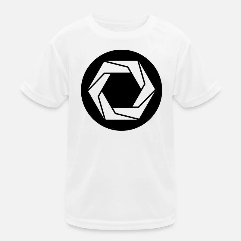 Geometrisches Blendensymbol Kinder Funktions-T-Shirt