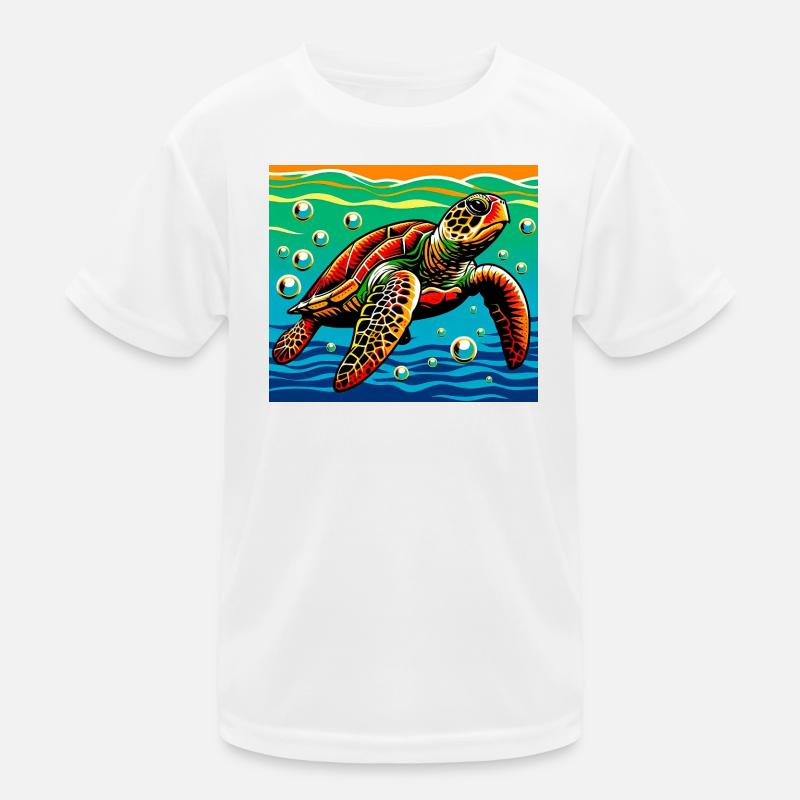 Schildkröte Kinder Funktions-T-Shirt