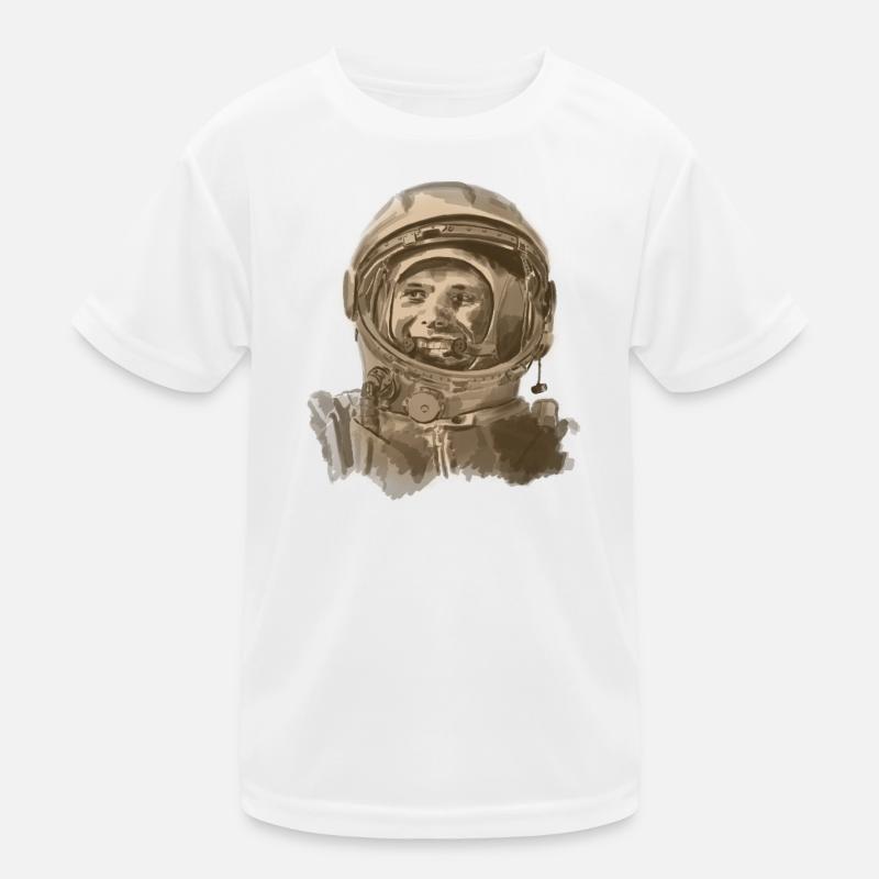 Kosmonaut Portrait with Smiling Visor Kinder Funktions-T-Shirt