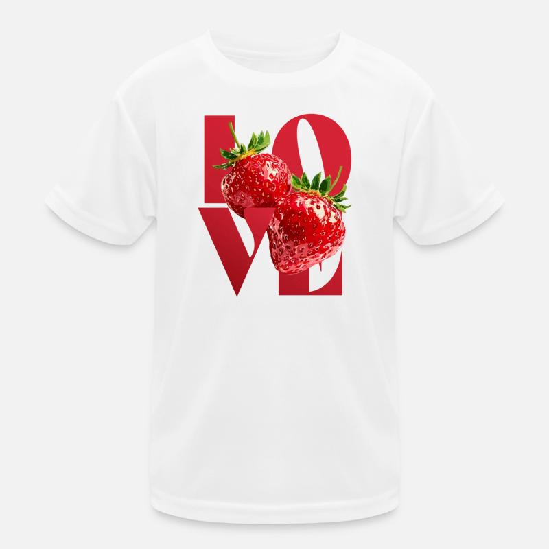 Erdbeere Liebe Illustration Kinder Funktions-T-Shirt
