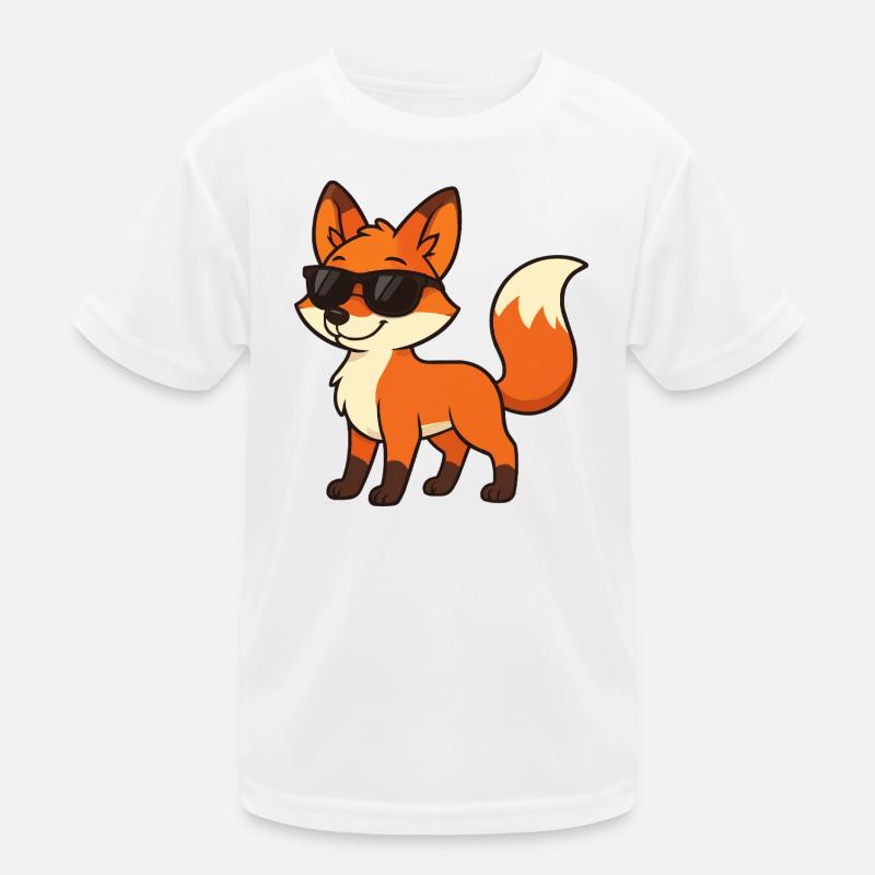Renard drôle avec des lunettes de soleil T-shirt sport Enfant