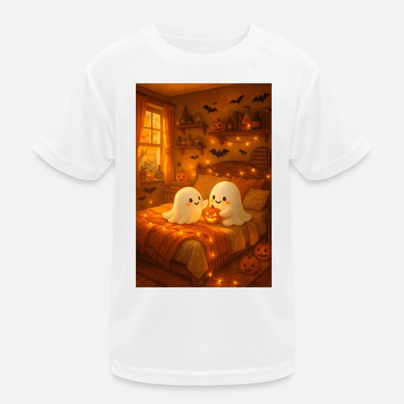 Autumn Ghosts Halloween Cute Kids Functional T-Shirt