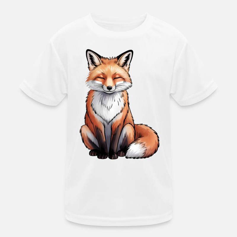 Fox Sitting Kids Functional T-Shirt