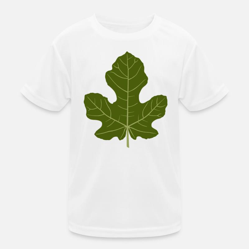 Fig Green Leaf Nature Design Kids Functional T-Shirt