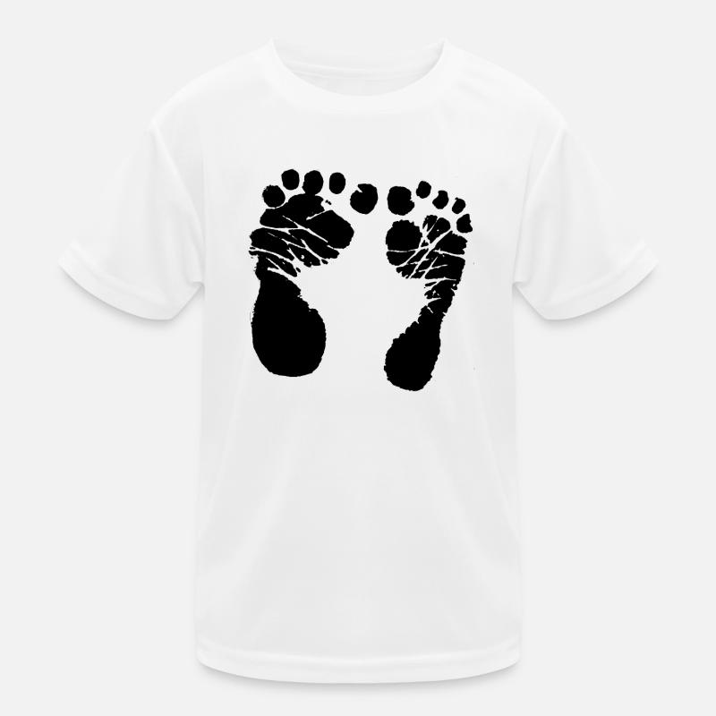 Empreinte de bébé – Premiers pas pour le cœur T-shirt sport Enfant
