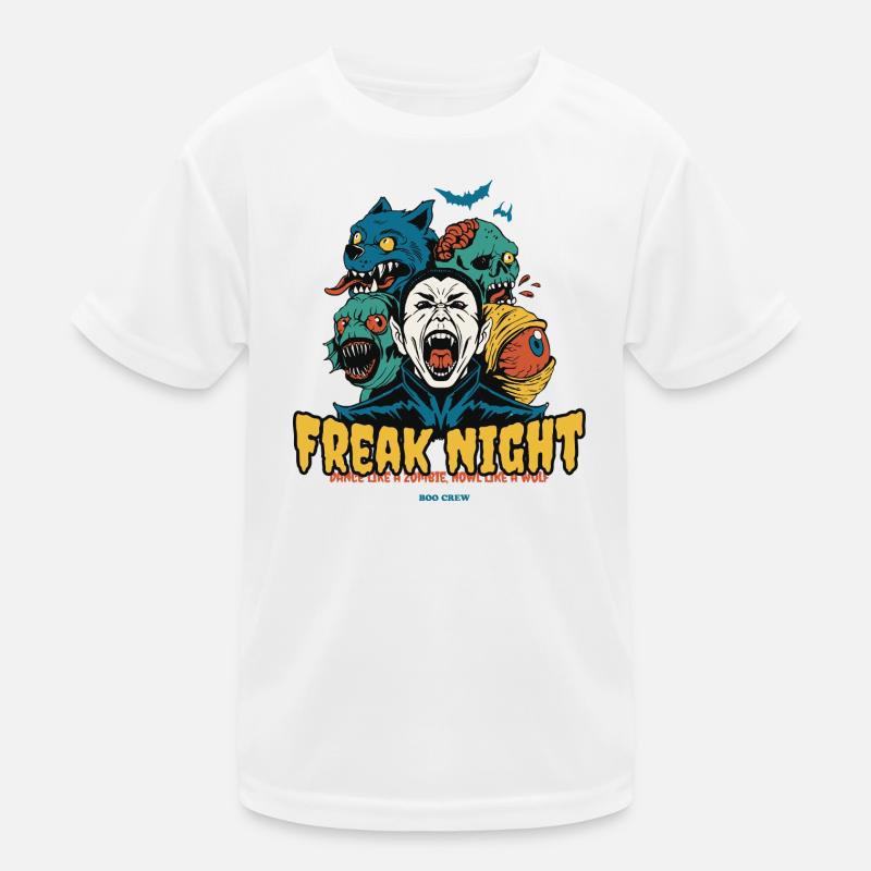 Horror Night with Classic Monsters Kids Functional T-Shirt