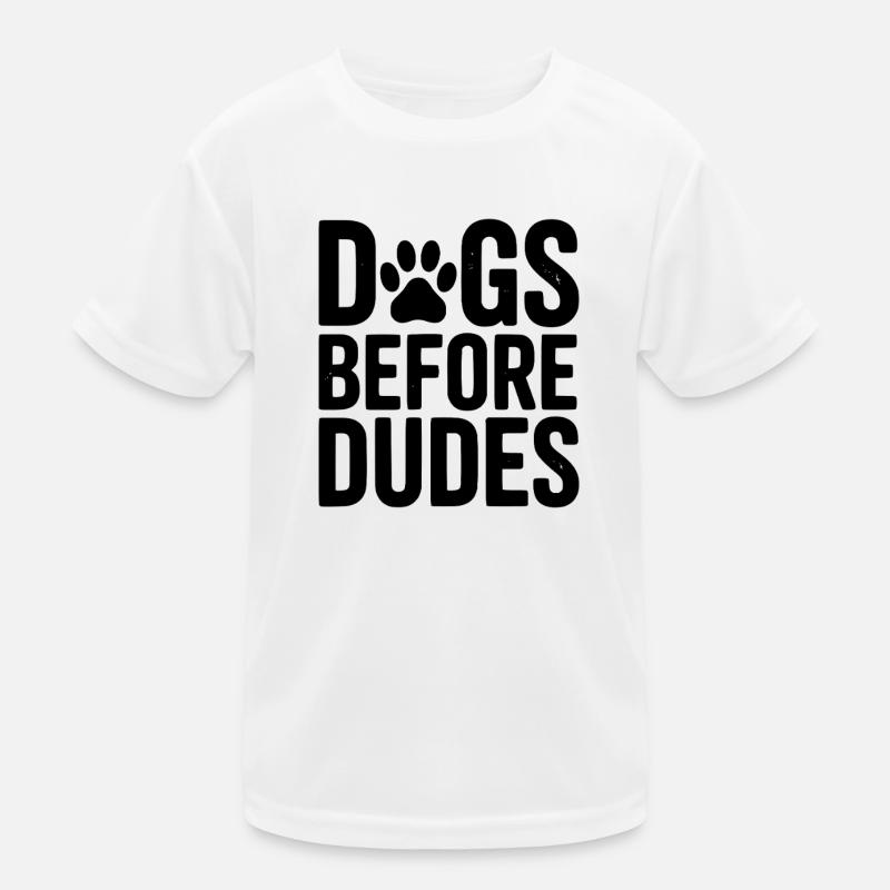 Hunde vor Kerlen Kinder Funktions-T-Shirt